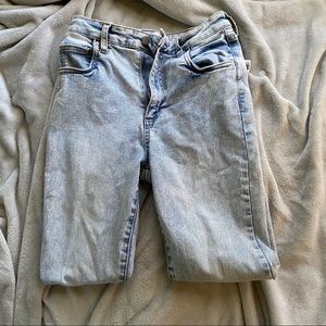 Acid wash skinny jeans